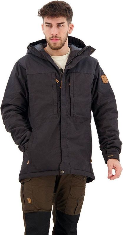 Fjällräven Skogsö Gevoerde Jas Heren, grijs Maat L