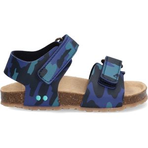 BunniesJR Bas Beach Jongens Sandalen - Blauw/Print - Imitatieleer - Klittenband