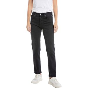 Replay Dames Jeans MAIJKE STRAIGHT regular/straight Zwart 33W / 34L