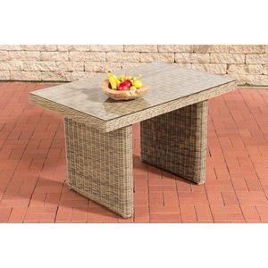 In And OutdoorMatch Premium tuintafel Yanki - tuintafel kunststof - tuintafels - tafel - Glazen tafel - 80 x 120 x 74 cm