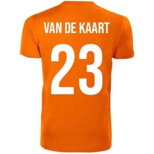 Oranje T-shirt - Van de kaart - Koningsdag - EK - WK - Voetbal - Sport - Unisex - Maat XL