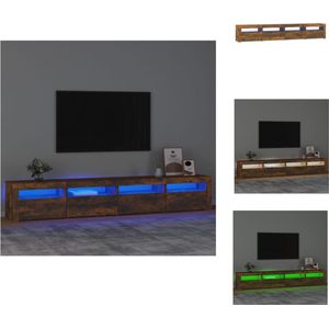 vidaXL TV-meubel - Hout - 240x35x40cm - RGB LED-verlichting - Kast