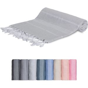 XXL Saunahanddoek 100x200 cm - Grijze Strand- en Badhanddoek van 100% Katoen
