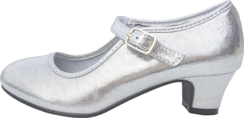 Bruidsschoenen zilver glossy /Spaanse Prinsessen schoenen-maat 30 (binnenmaat 19,5 cm) feestje verjaardag - cadeau - speelgoed - meisje -