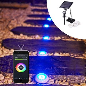 Lueas® Solar Smart Waterlichte lampjes - Onderwaterverlichting - Solar Tuinverlichting met App