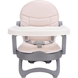 Baby Stoel met Pallets en Zitkussen voor Baby's - Draagbare Reisstoel - Beige Zitting - Compacte Reispad - Comfortabele Babystoel - Verstelbare Zitopties