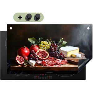 KitchenYeah® Inductie beschermer 90x55 cm - Borrelplank - Stilleven - Vintage - Kookplaataccessoires - Afdekplaat voor kookplaat & Spatscherm achterwand - Inductiebeschermer - Inductiemat - Inductieplaat mat - Keuken decoratie