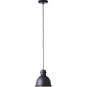 BRILLIANT lamp, Kiki hanglamp 21cm zwart korund, metaal, 1x A60, E27, 42W, normale lampen (niet meegeleverd), A++