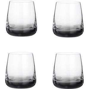 Broste Copenhagen Smoke collectie set van 4 water glazen handgeblazen in geschenkverpakking - 35 cl