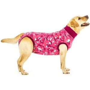 Suitical Recovery Suit Hond: Maat XS - Roze camouflage