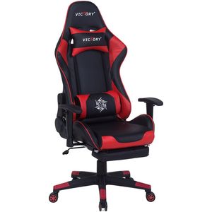 VICTORY - Gamestoel - Rood/ Zwart - Kunstleer
