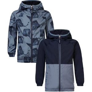 Noppies Boys Jacket Duson reversible all over print Jongens Jas - Blue Mirage - Maat 110