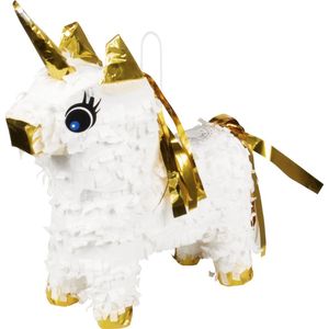 Boland - Piñata Eenhoorn goud (XS) - Verjaardag, Kinderfeestje, Themafeest - Unicorn