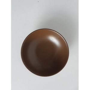 Cosy & Trendy-  set 4 diepe borden/schaaltjes 20 cm doorsnede-chocoladebruin
