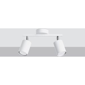 Sollux Lighting - Plafondlamp Lemmi 2 - 2xGU10 fitting - Excl. lichtbron - Max. 2x12W LED - Wit