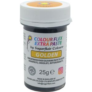 Sugarflair Colourflex Extra Paste Voedingskleurstof - Pasta - Goud - 25g