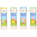 50x Peppa Pig bellenblaas flesjes met spelletje 60 ml voor kinderen - Uitdeelspeelgoed - Grabbelton speelgoed