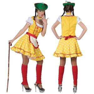 Geel Tiroler kostuum voor vrouwen - Verkleedkleding - Small