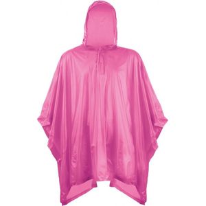 Eenvoudige roze kinder regenponcho