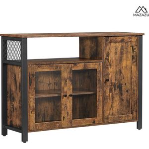 MIRA Home - Opbergkast - Dressoir - Kast - TV Meubel - TV Kast - Vintage - 110x33x75