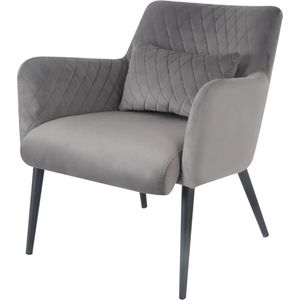 Fauteuil Rose Velvet en Teddy stof met armleuningen