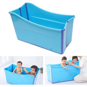Go-shipping - Opvouwbare Badkuip - Inklapbaar Bad Voor Volwassenen En Kinderen - Zitbad - Blauw