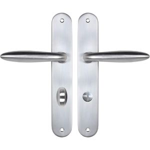 Zamak handgrepen voor badkamerdeur - 2 stuks - zilver - aluminium