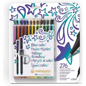 Chameleon Fineliners 24 pack - Bold Colors