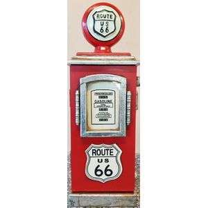 Sleutelkast benzinepomp Route 66 rood voor cafe bar kroeg man cave horeca showroom garage thuis