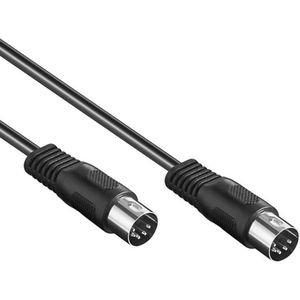 DIN kabel - 5-polig - 2 meter - Zwart - Allteq