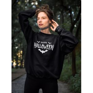Halloween Trui - Happy Halloween (MAAT XXL - UNISEKS FIT) - Halloween kostuum voor volwassenen - Dames & Heren