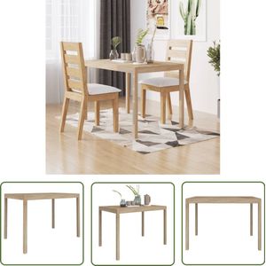 vidaXL Eettafel - 110x70x75 cm - Massief Acaciahout Tuintafel - Acacia Tafels - Eetkamerstoel - Buiten Meubilair - Terrasmeubelen