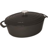 Braadpan Signature Zwart - Le Creuset Look-a-Like - Ovaal 30x23x(h)18cm