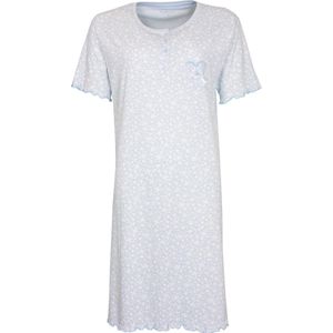 Tenderness Dames Nachthemd - 100% Katoen - Licht Blauw - Maat XL