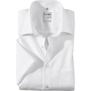 OLYMP Luxor comfort fit overhemd - korte mouw - wit - Strijkvrij - Boordmaat: 41