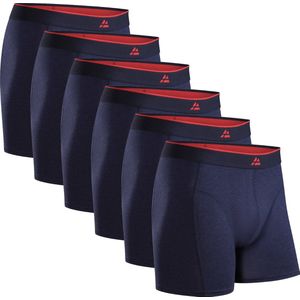 DANISH ENDURANCE Boxershorts Bamboe Viscose Heren Ondergoed - ultiem draagcomfort - 6 pack - Marineblauw - Maat 2XL