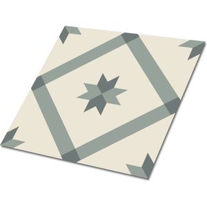 Tulup PVC Tegels - Geometrisch Patroon Vinyl Tegels - 30 cm x 30 cm - Beige Vinyl Wandtegels - Set van 9 - Vinyl Tegels Zelfklevend - Mozaïek Plaktegels - Wand PVC Tegels - Plaktegels keuken en Badkamer