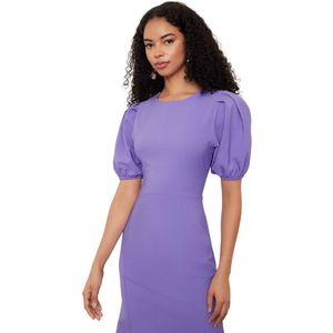 Trendyol Groene Bodycon Midi-Geweven Jurk Met Ballonmouwen Twoss24El00502