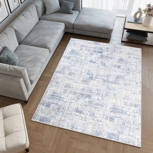 Tapiso Sky Vloerkleed Grijs Woonkamer Modern Slaapkamer Tapijt Maat - 140x200