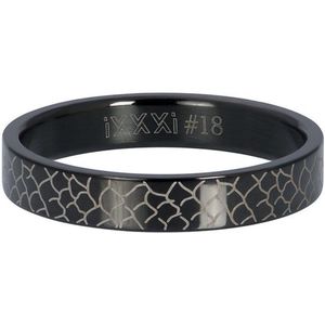 iXXXi Jewelry Vulring 4 mm Black Snake Zwart - maat 21