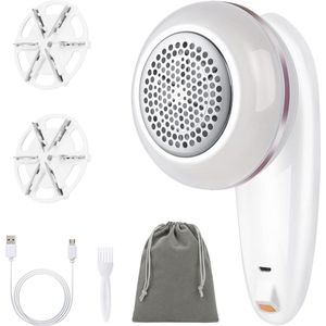 PolkaHome Lint Remover, Stof Scheerapparaat met USB-oplaadkabel en Extra blad Inbegrepen Draagbare Oplaadbare Fuzz Removers Snel Verwijderen Doet Geen Pijn aan kleding (Purper)