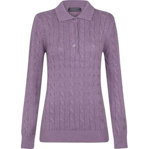 Felix Hardy Gebreide Polo Trui - Polo Kraag - Sweater Dames Paars - L