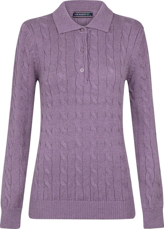 Felix Hardy Gebreide Polo Trui - Polo Kraag - Sweater Dames Paars - L