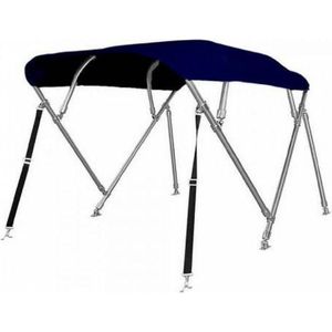 4 Boog RVS Biminitop Zonnetent BLAUW H137 cm Breedte 246-261 cm