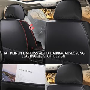 Universele autostoelhoezen PU-leer set van 2 voor auto's, SUV's en pick-ups - Ademend en comfortabel