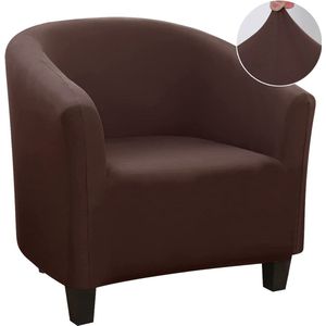 Stoel covers fauteuil Stretch stoel covers Bank Cover Elastische Bank Cover fauteuil cover fauteuil covers Wasbaar verwijderbaar voor Club stoel koffie stoel fauteuil Lounge stoel (Bruin, 1 stuk)