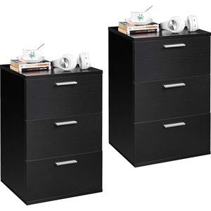 Furnibellaa - 2 x nachtkastje, commode, boxspringbed, nachtkastje, nachtkastje, 59 cm hoog, laden met handvat