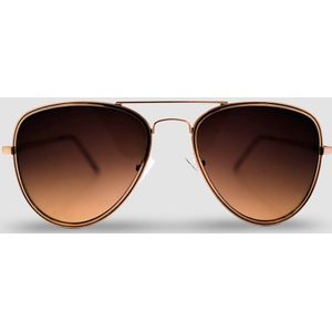 Montuurtjevoorjou - Aviator Brown 2.0 - Zonnebrillen - Zonnebril heren en dames - Piloten Zonnebril - Metaal - Paars