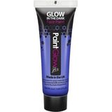 PaintGlow Face/Body paint - neon blue/glow in the dark - 10 ml - schmink/make-up - waterbasis