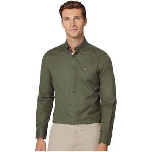 Hackett Hm309615 Shirt Met Lange Mouwen Groen 3XL Man